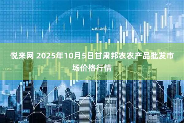 悦来网 2025年10月5日甘肃邦农农产品批发市场价格行情